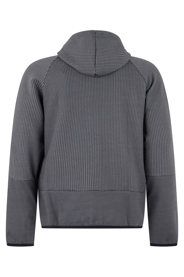 Dark Grey Textured Zip-Up Hoodie 2