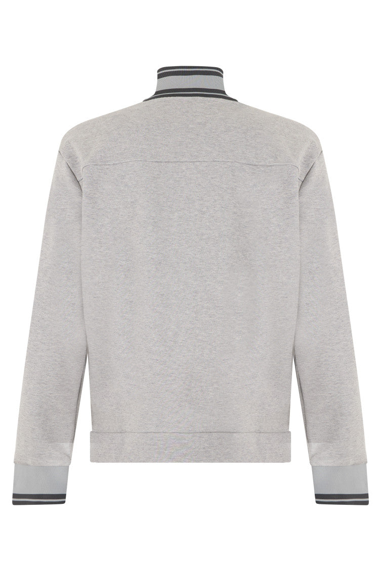 Grey Mock Collar Sweatshirt 2