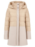 Beige Quilted Hood Jacket 1