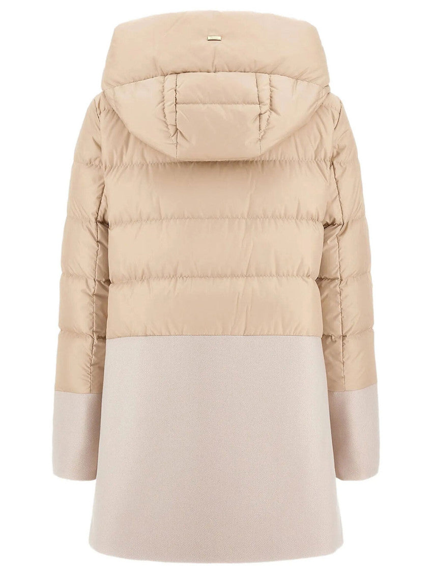 Beige Quilted Hood Jacket 2