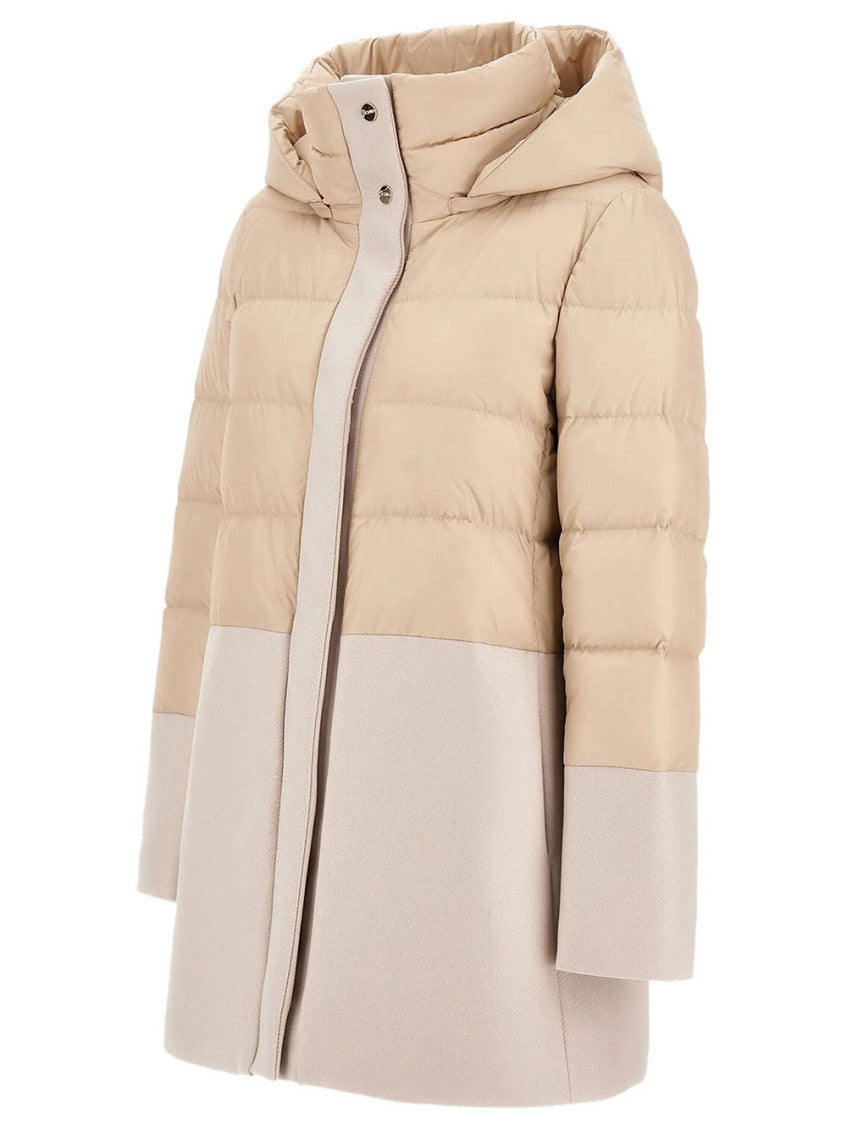 Beige Quilted Hood Jacket 3