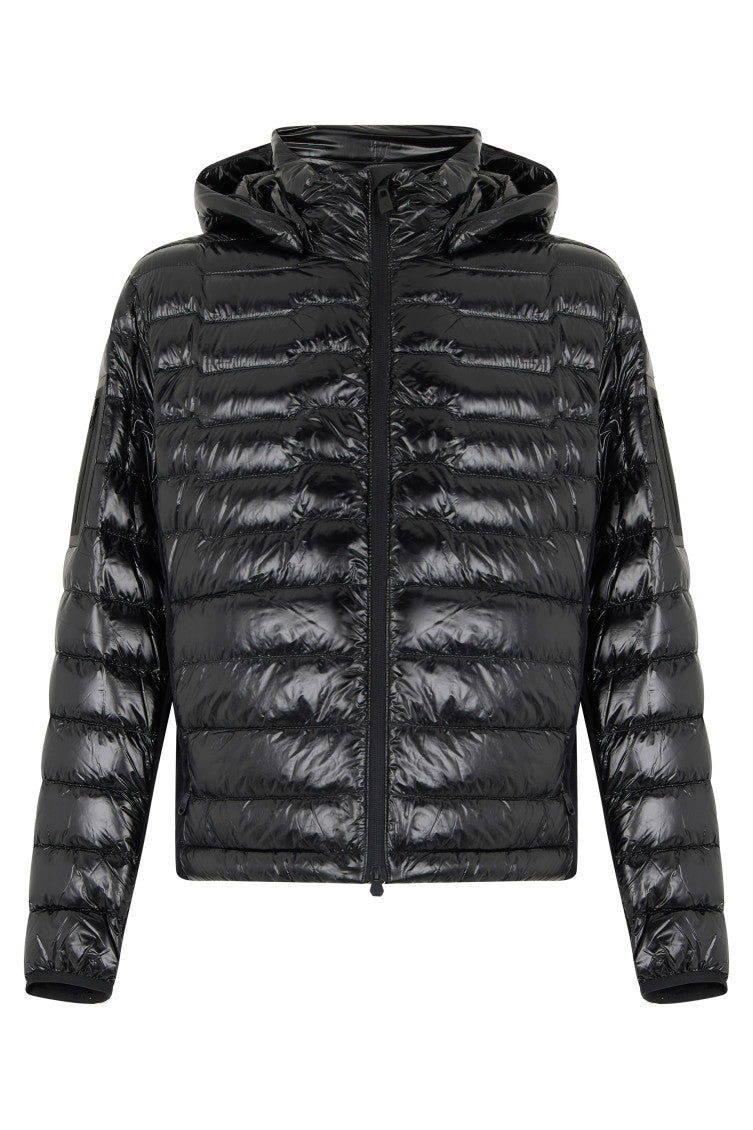 Black Quilted Hood Jacket 1