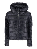 Black Quilted Hood Jacket 1