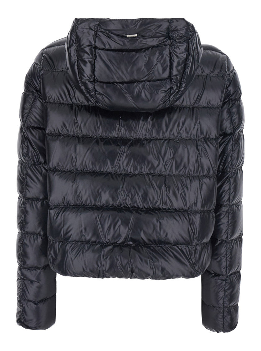 Black Quilted Hood Jacket 2