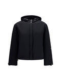 Black Solid Hood Jacket 1