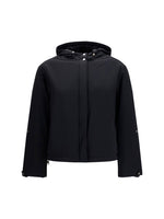 Black Solid Hood Jacket 1