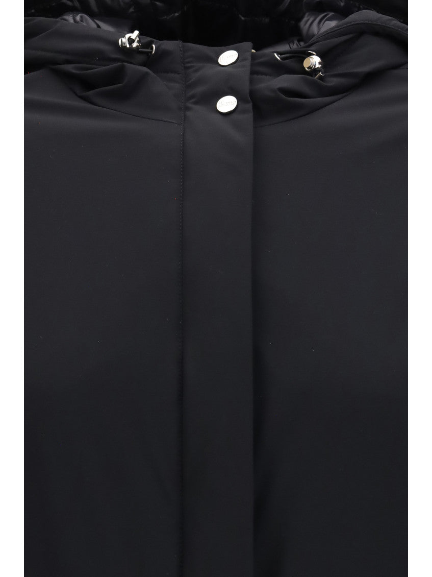 Black Solid Hood Jacket 3