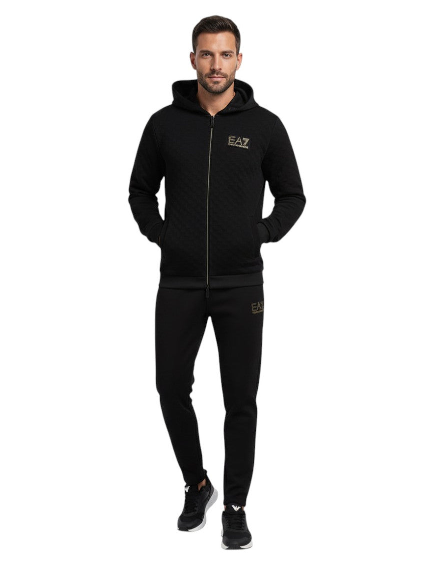 Black Zip Up Logo Hoodie 1
