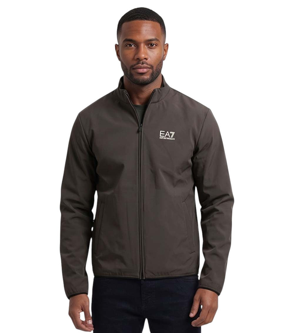 Grey Mock Collar Jacket 1
