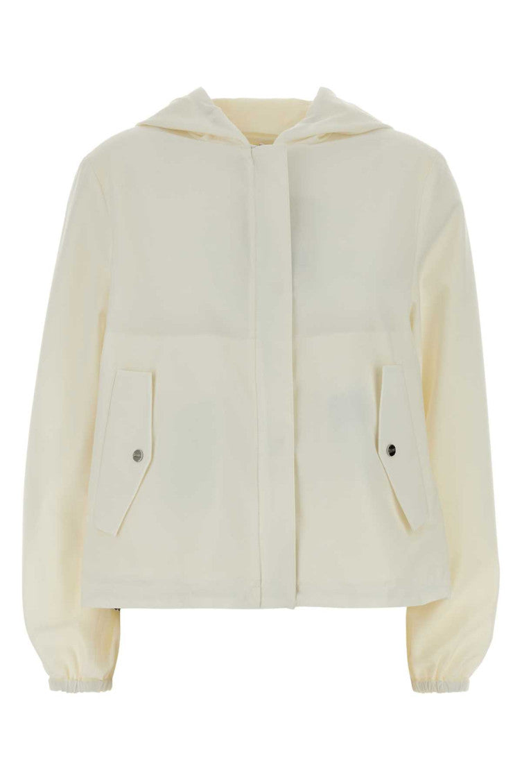 Off White Solid Hood Jacket 1