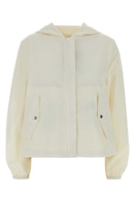 Off White Solid Hood Jacket 1