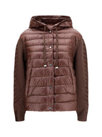 Brown Quilted Hood Jacket 1