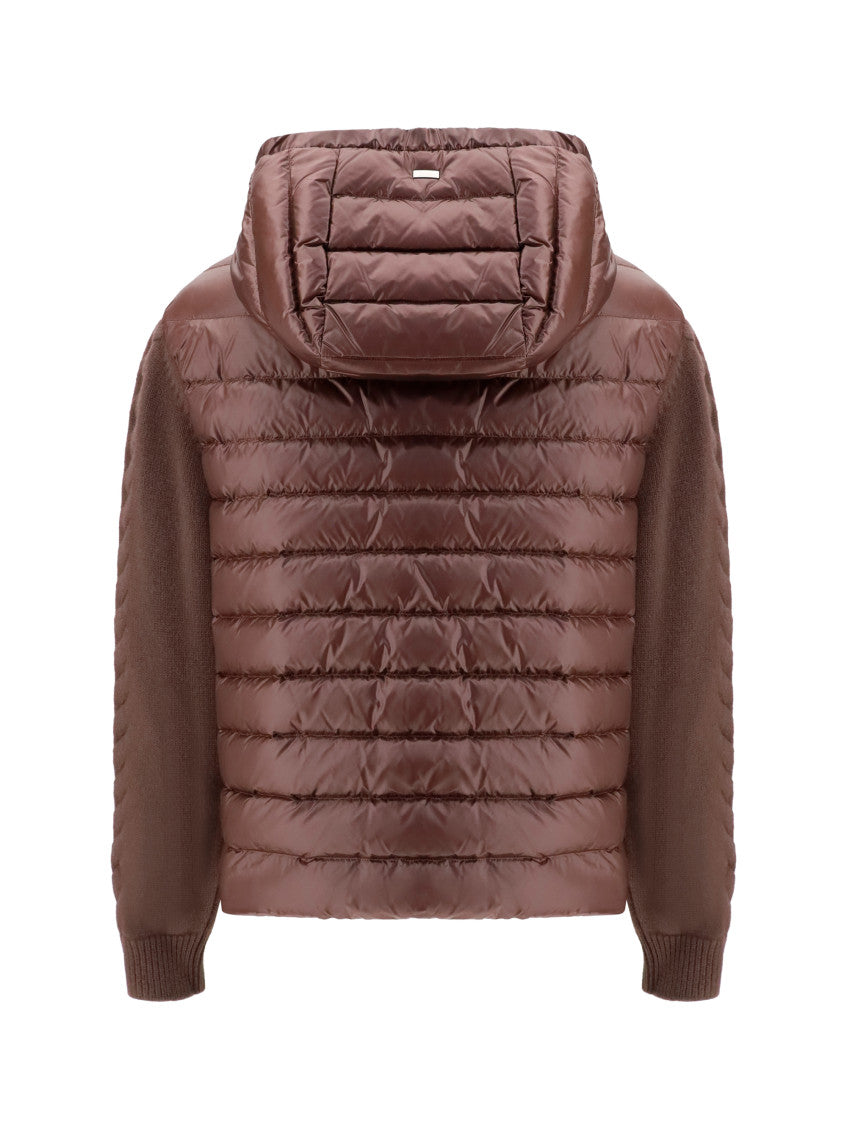 Brown Quilted Hood Jacket 2