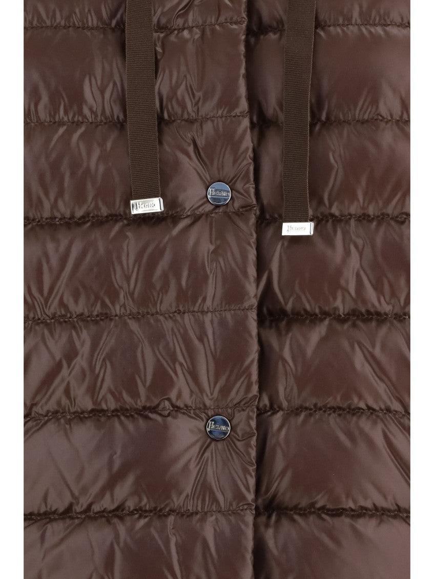 Brown Quilted Hood Jacket 3