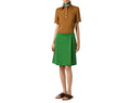 Green Knee Length Skirt 1