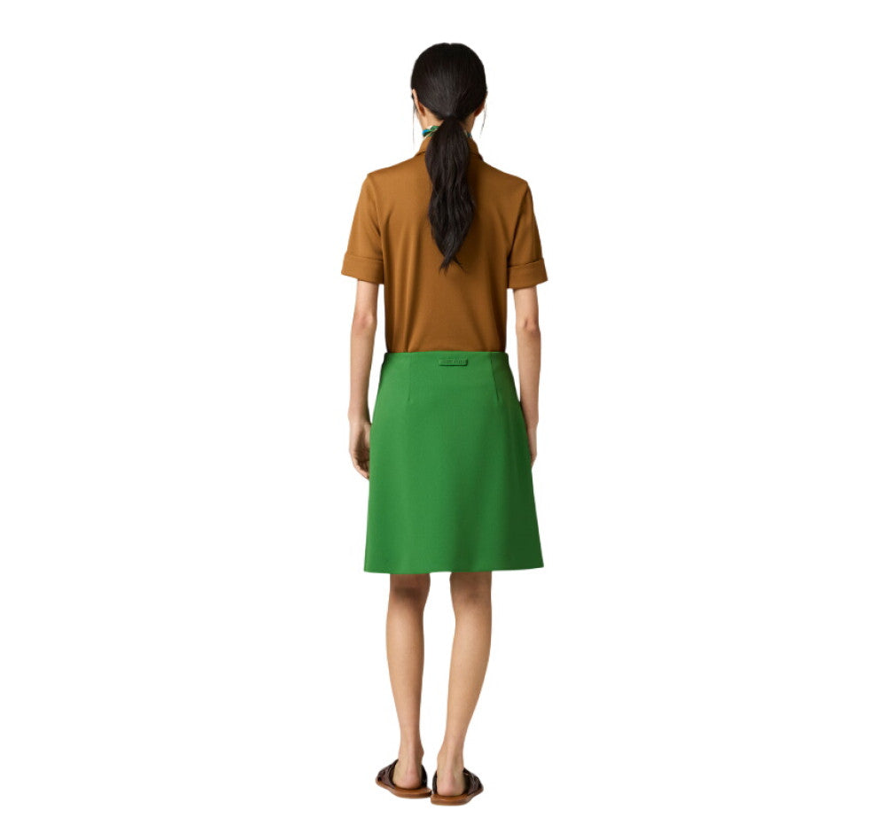 Green Knee Length Skirt 2
