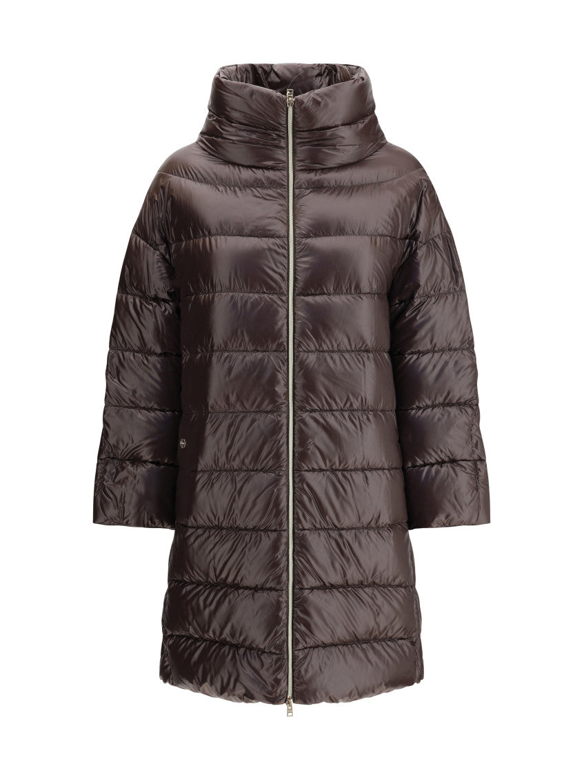 Brown Mock Collar Jacket 1