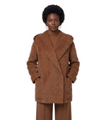 Brown Shawl Neck Trench Coat 1