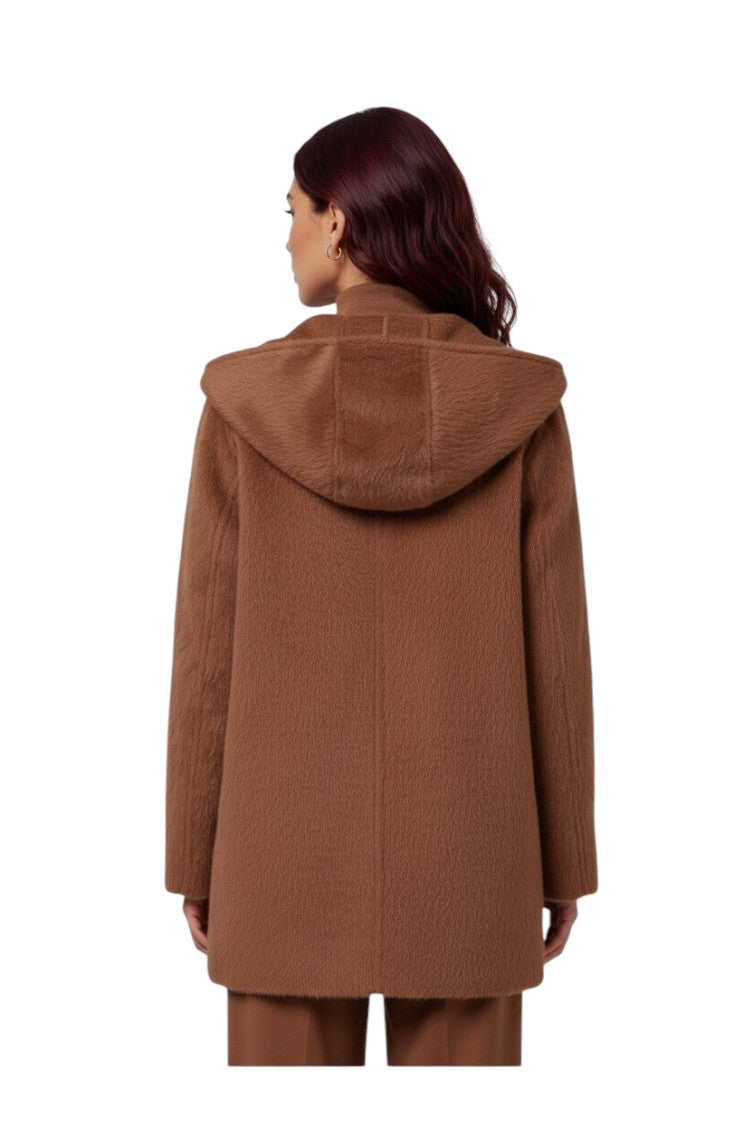 Brown Shawl Neck Trench Coat 3
