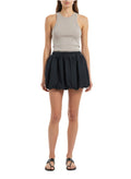 Blue Solid Above Knee Skirt 1