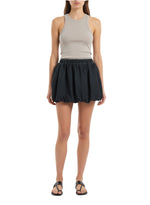 Blue Solid Above Knee Skirt 1