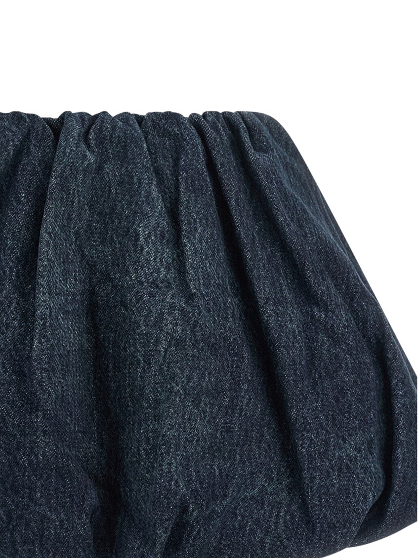 Blue Solid Above Knee Skirt 3