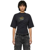 Black Graphic Crew Neck T-Shirt 1