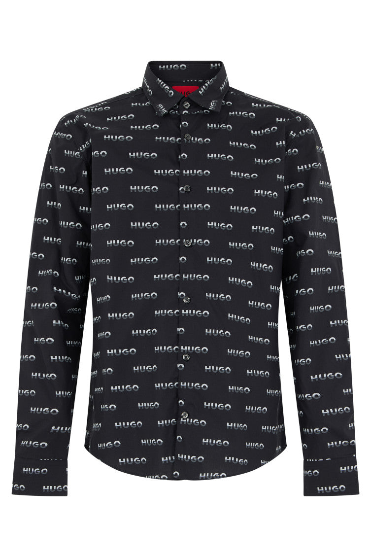 Black Regular Logo Shirt 1