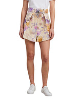 Beige Floral Shorts 1