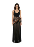 Black Paisley Scoop Neck Maxi Dress 1