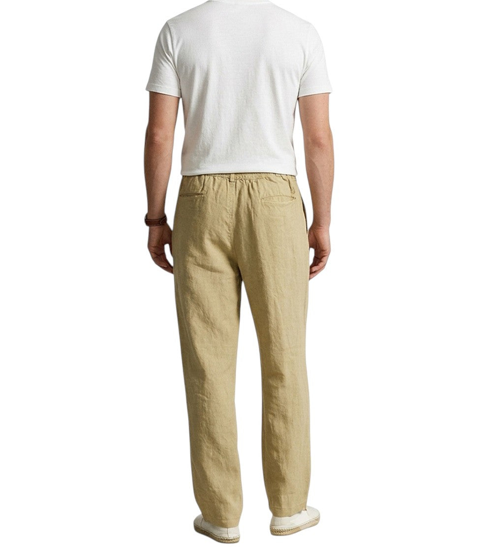 Beige Drawstring Trousers 2