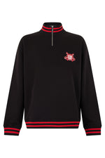 Black Mock Collar Sweatshirt 1
