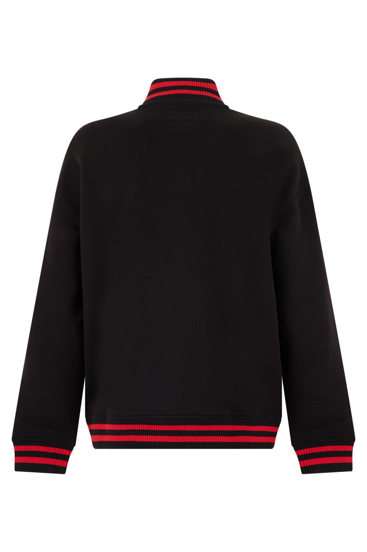 Black Mock Collar Sweatshirt 2
