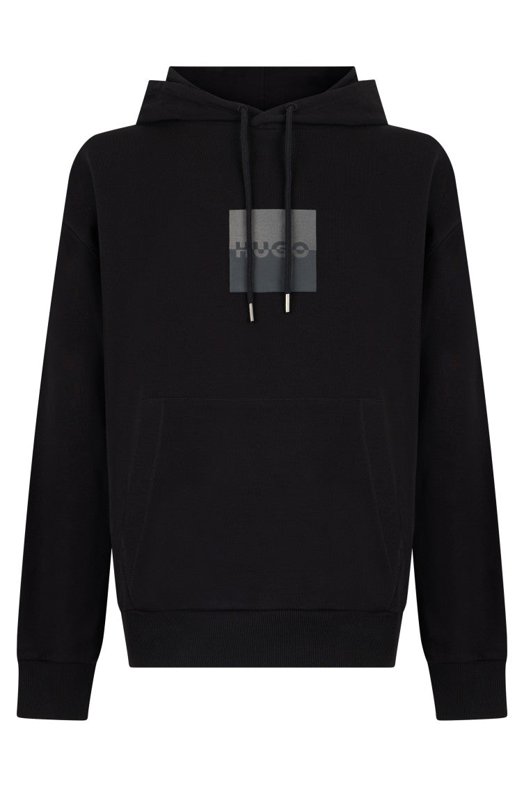 Black Logo Relaxed Hoodie 1