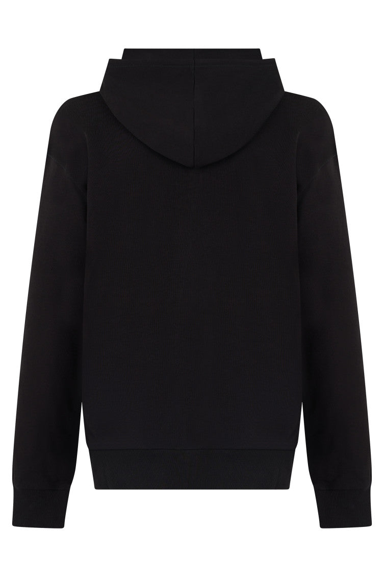 Black Logo Relaxed Hoodie 2
