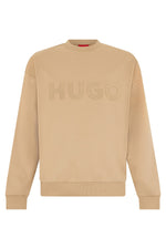 Beige Mock Collar Sweatshirt 1
