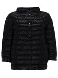 Black Quilted Mock Collar Jacket 1