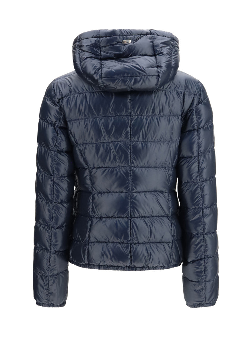 Navy Blue Quilted Hood Jacket 2