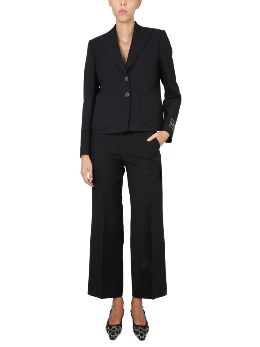 Black Peaked Lapel Jacket 3