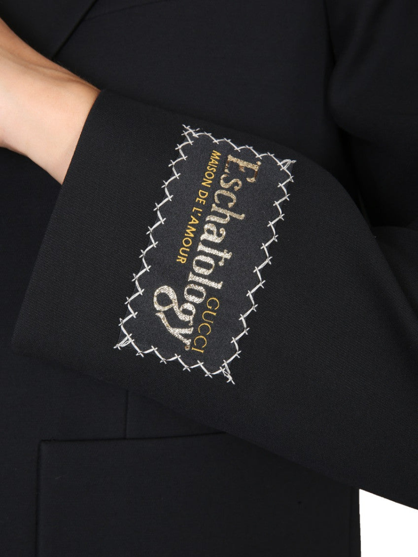 Black Peaked Lapel Jacket 4