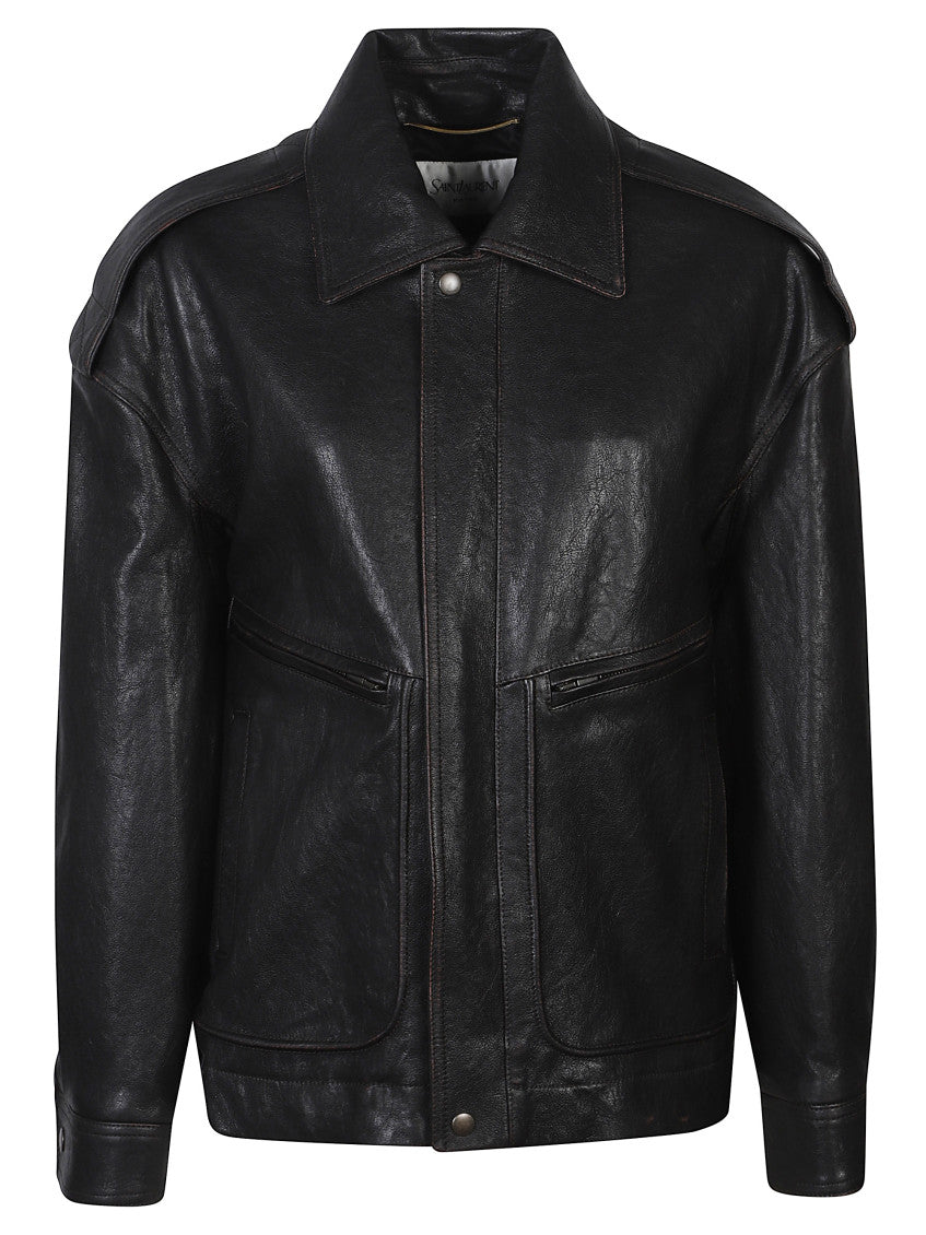 Black Shirt Collar Jacket 1