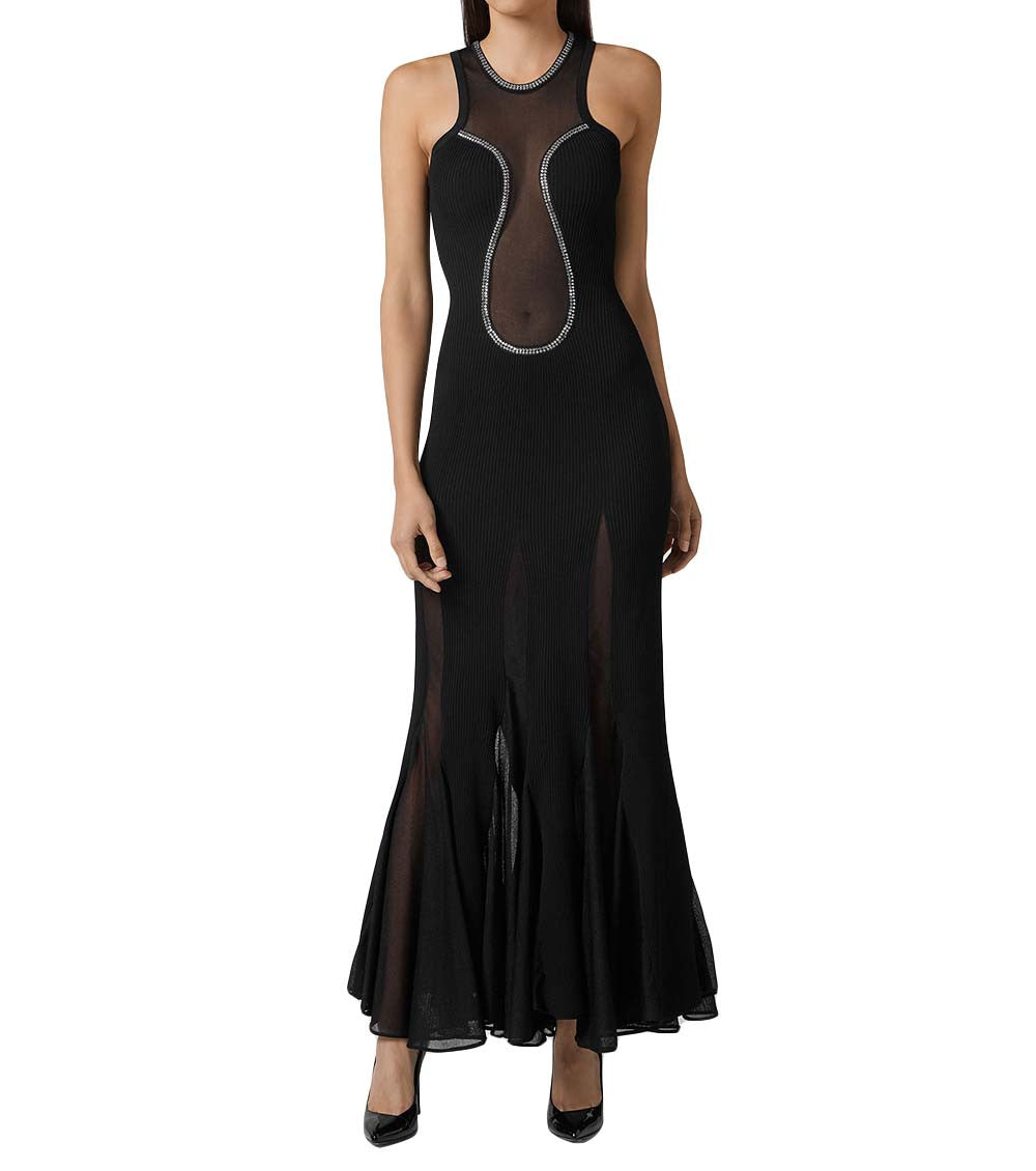 Black Sleeveless Crystal Dress 1