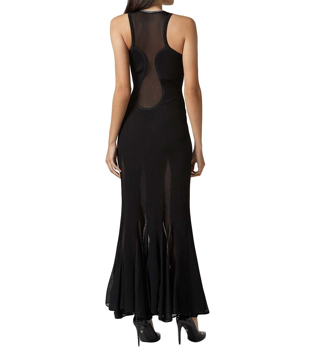 Black Sleeveless Crystal Dress 3