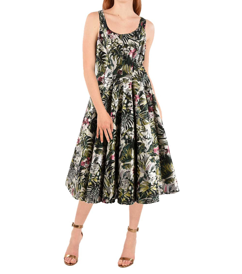 Multi Color Floral Print Dress 1
