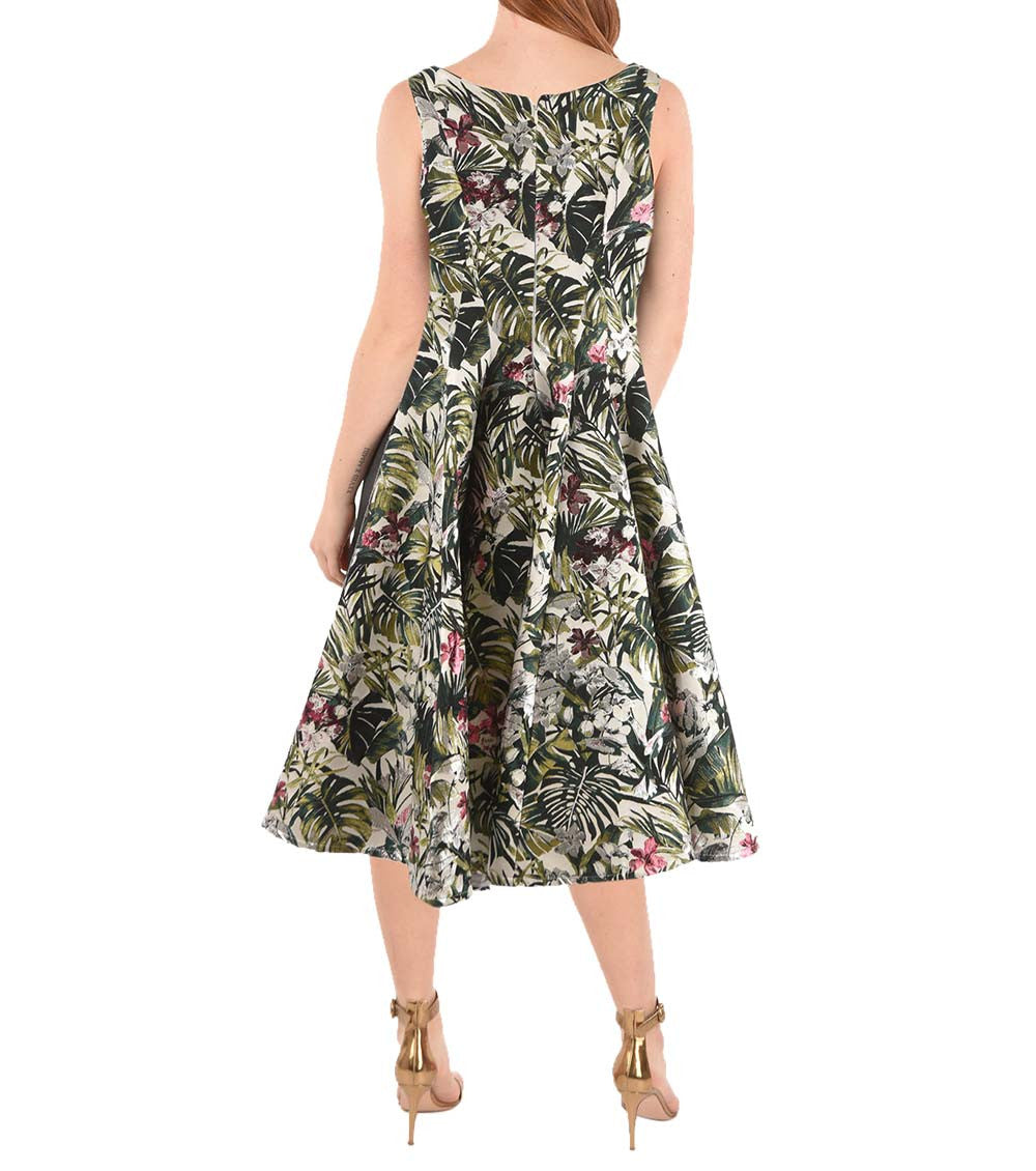 Multi Color Floral Print Dress 2
