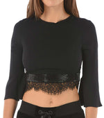 Black Lace Crop Top 1