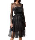 Black Tulle Crystal Dress 1