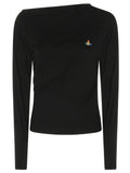 Black Boat Neck Top 1