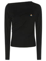 Black Boat Neck Top 1