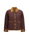 Maroon Quilted Shirt Collar Jacket 1